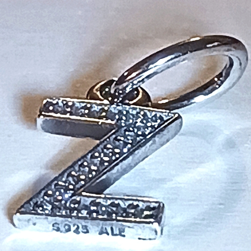Pandora Sterling Silver and Sparkling CZ Letter Z Charm